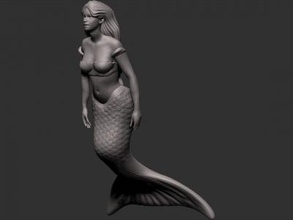 mermaid art 3D printing model, file, printable design, 3d print, mermaid,woman,character,sexy,girl,sea 3d print model - Mito3D