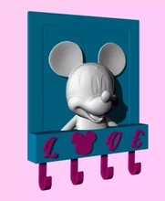 Mickey anahtar Kulp destek 3d baskı model üçleme Disney 3d print model - Mito3D