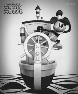 mickey Maus 3dprinted Statue 3d Drucken Modell Disney Fan Art 3dprinting druckt ikonischer Charakter Sammlerstück gedruckte Magie steamboatwillie3d nostalgische Designs Vintage Charme klassischen Filmen inspiriert 3d print model - Mito3D