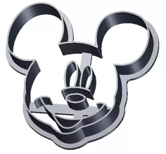 Mickey ratón Galleta cortador 3d impresión modelo trío disney minnie 3d print model - Mito3D