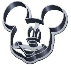 mickey mouse cookie cutter home office & garden 3D printing model, file, printable design, 3d print, Mickey, Minnie, Disney, cookie, 3d print model - Mito3D