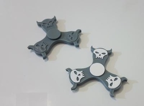 mighty skull spinner toys games & hobby 3D printing model, file, printable design, 3d print, Skull, Spinner 3d print model - Mito3D