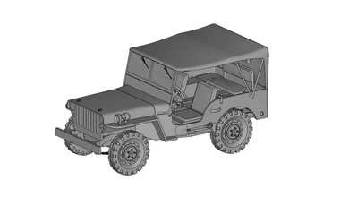Militär Jeep 3d Drucken Modell dreiding Kunst Transport frei Spiel Charakter obj stl Mixer animiert Person Kino fbx max manipulierten unwirklich rig 3d print model - Mito3D