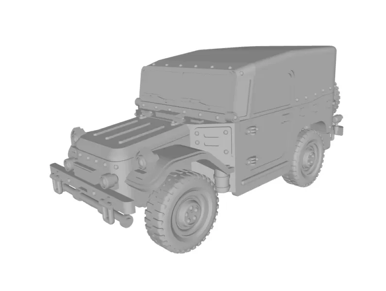 militar suv 3d impresión modelo trío 3D print model - Mito3D