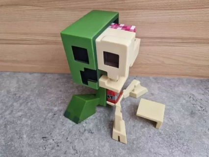 minecraft anatomy creeper 3d printing model halloween kid toy skeleton deco blocks 3d print model - Mito3D