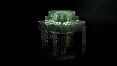 Minecraft Sumpf Baum Lampe 3d Drucken Modell dreiding funktional 3d print model - Mito3D