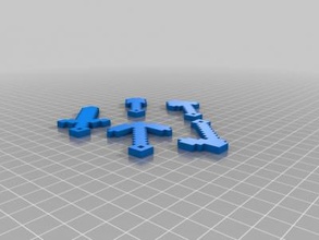 minecraft tools keychain hole toys games & hobby 3D printing model, file, printable design, 3d print 3d print model - Mito3D