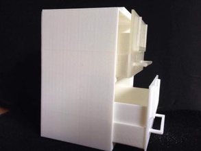 mini filing cabinet business cards home office & garden 3D printing model, file, printable design, 3d print, business,business_card,storage,stacking,filing,organisation 3d print model - Mito3D