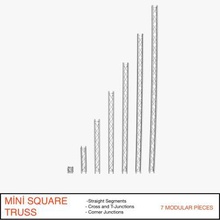 mini square truss 005 other things 3D printing model, file, printable design, 3d print, truss, system, parts, part, stage, stand, stands, scaffold, studio, set, Structure, Stage, trusses, architecture, beams, building, material, buildings, Lighting 3d print model - Mito3D