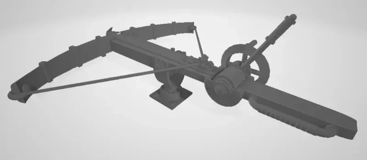 miniatura arbalest 3d impresión modelo arma juego guerra mazmorras dragones objetivos alihigier 3d print model - Mito3D