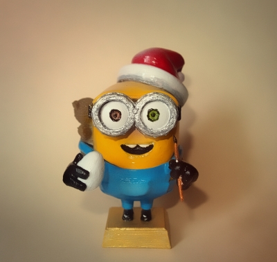 minion bob xmas toys games & hobby 3D printing model, file, printable design, 3d print, toy, souvenir, kid, kids, child, childrens, children, miniature, dolls, kawai, cute, handmade, cartoon, toys, pendant, office, game, device, minion, 3D print model - Mito3D