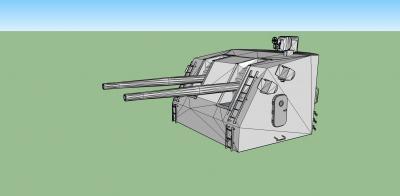 mk28 mod 2 5 inch 38 cal dual turret toys games & hobby 3D printing model, file, printable design, 3d print, navy,navalship,battleship,gun 3d print model - Mito3D