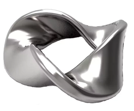 Mobius diseño bufanda servilleta anillo 3d impresión modelo trío 3d print model - Mito3D