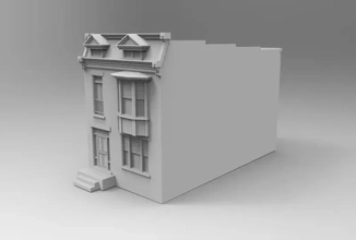 modèle maison 3d impression trio architecture print printing 3d print model - Mito3D