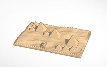 modelo de las pirámides giza antigüedades e histórico 3D impresión, la impresión en archivo, imprimibles 3D, diseño 3d, egipto, giza, pirámide, gran pirámide antiguo, antiguo anchient, modelo, modelos, 3d print model - Mito3D