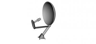 model satellite dish electronic & technology 3D printing model, file, printable design, 3d print, satellite, dish, tv, television, antenna 3d print model - Mito3D
