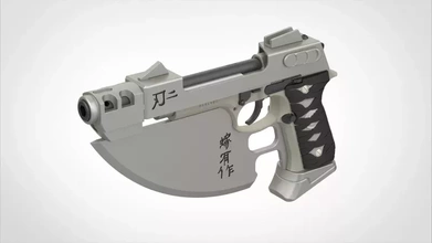 modificato beretta 92fs film lama 2 3d stampa modello treding passatempo stampabile pistola Stampa eroe cosplay oggetti scena replica blade2 3d print model - Mito3D