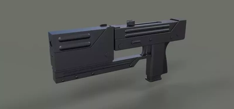 değiştirilmiş mac 11 film bıçak ağzı 3d baskı model üçleme askeri silah tabanca hayret çizgi roman Kostüm oyunu ateşli kopya makineli tüfek makinesi Uzi kahraman silahı tabancası mac11 3d print model - Mito3D