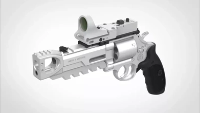 modificato fabbro Wesson modello 629 film xxx 2002 3d stampa treding passatempo stampabile gabbia Stampa revolver centro cosplay oggetti scena replica 3d print model - Mito3D
