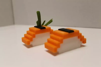 modulaire Nigiri algue Sushi 3d impression modèle trio jouet lego aliments Japon Japonais créativité restaurant minimaliste 3d print model - Mito3D