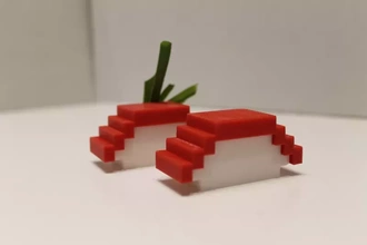 modular Nigiri Sushi 3d Drucken Modell dreiding Spielzeug Lego Lebensmittel Japan japanisch Kreativität Restaurant minimalistisch 3d print model - Mito3D