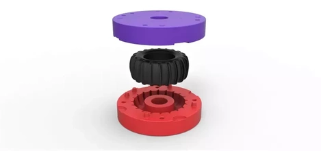 molde fundido presión posterior neumático duna calesa 3d impresión modelo trío herramienta pasatiempo juguete imprimible rueda escamoso camino buggy Dunetire 3d print model - Mito3D