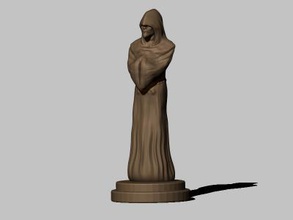 monk statue antiques & historical 3D printing model, file, printable design, 3d print, monk,statue,sculpture,stone,historic,medieval,religion,man,ghotic 3d print model - Mito3D
