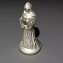 monk statue 3d printing model - threeding art sculpture medieval 3d print model - Mito3D