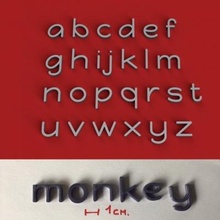 scimmia minuscolo 3d lettere stl file giocattoli Giochi passatempo 3D stampa modello stampabile design Stampa alfabeto 3dletters 3d print model - Mito3D
