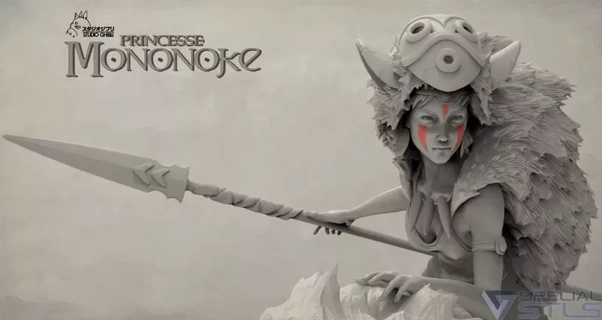 mononoke full 3d printing model  full mononoke  3d print model - Mito3D