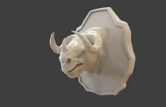 monster head 3d printing model - threeding sculpture trophy myart 3d print model - Mito3D