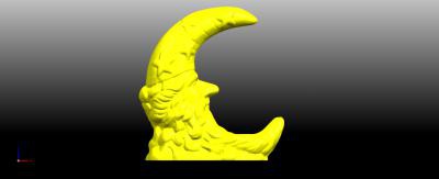 moon 01 nature 3D printing model, file, printable design, 3d print, 3d, house, human, people, characters, miniatures, figurines, statue, sculpture, asian, religion, temple, worship, moon, sky 3d print model - Mito3D