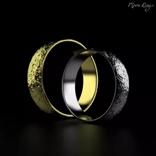 Luna anelli 3d stampa modello treding squillare regalo unico print struttura nozze stampante speciale 3d print model - Mito3D