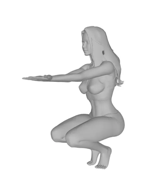 Matin squats 3d impression modèle trio 3D print model - Mito3D