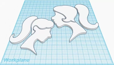 mother & daughter head kiss 3d printing model - threeding 3d print model - Mito3D