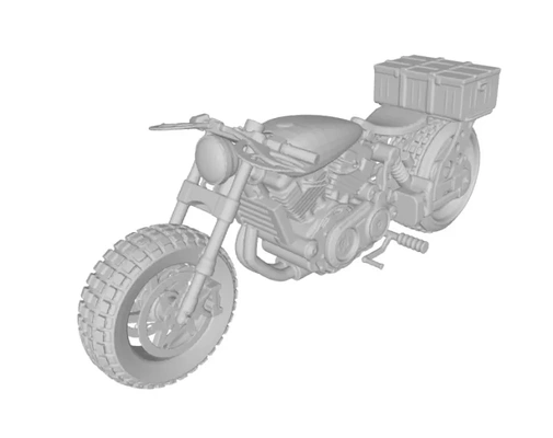 motocicleta 3d impresión modelo trío etiquetas 2d 3d print model - Mito3D