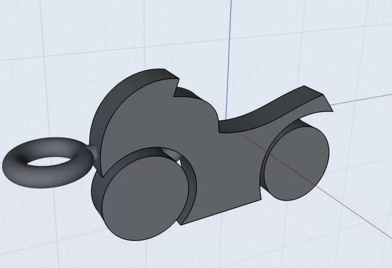 moto pendentif 3d impression modèle trio 3D print model - Mito3D
