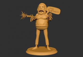 mr goldenfold toys games & hobby 3D printing model, file, printable design, 3d print, Rick and morty, rickandmorty, character, mrgoldenfold, goldenfold, cartoon, m16, guns, angry, mrspancakes, pancakes, television 3d print model - Mito3D