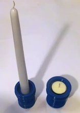 multi candlestick holder 3d printing model - threeding candle dining tea emergency 3d print model - Mito3D
