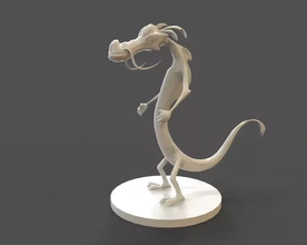 Mushu 3d baskı model üçleme heykel stilize karikatür Disney minyatür sanatım 3d print model - Mito3D
