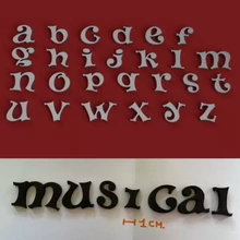 musical lowercase 3d letters stl file printing model - threeding 3d print model - Mito3D