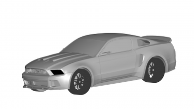 Mustang gt Motoren Transport 3D Drucken Modell Datei druckbar Design 3d drucken GT 3d print model - Mito3D