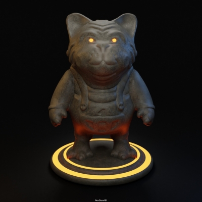 miyop kedi yavrusu Sanat heykel oyuncak dekor 3D print model - Mito3D