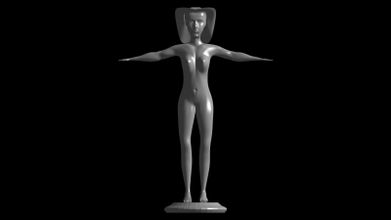 desnudo niña 3D impresión modelo expediente imprimible diseño 3d naed girlwoman girl body female 3d print model - Mito3D