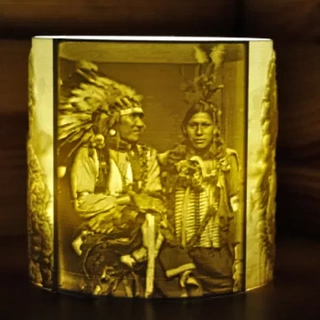 native american lithophane 3d printing model picture proudnatives 3d print model - Mito3D