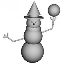 safado boneco de neve a arte 3D modelo impressão, impressão arquivo design, 3d, 雪人 3d print model - Mito3D