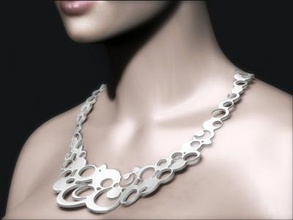 la collana moda La stampa 3D, modello, file di 3D stampabile progettazione, 3d, collana,gioiello,gioielli,moda,del collo,della donna 3d print model - Mito3D