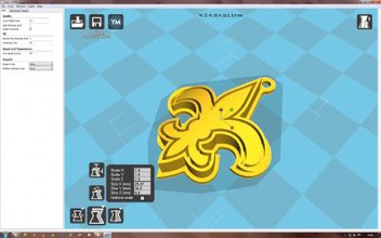 new orleans saints key-chain logo no1 toys games & hobby 3D printing model, file, printable design, 3d print, printable, logo, New Orleans Saints, 3d print model - Mito3D