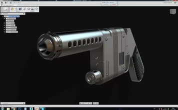 nn 14 desintegrador pistola 3d impresión modelo trío guerra Galaxias rey 3d print model - Mito3D