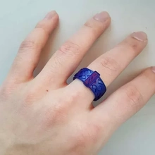 nórdico 39 ansuz anillo 3d impresión modelo trío anillos joyería vikingo escandinavo 3d print model - Mito3D